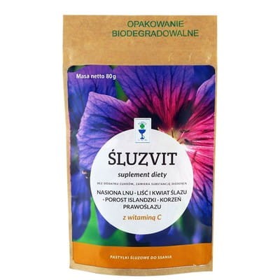 Pastylki do ssania śluzvit bez cukru 80 g - Planta - Lek