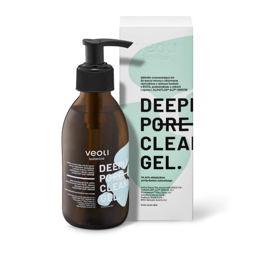 Głęboko oczyszczający żel do mycia twarzy Deeply Pore Cleansing Gel 200ml - Veoli Botanica