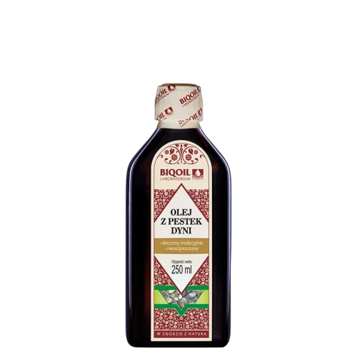 Olej z pestek dyni tłoczony tradycyjnie 250 ml - Biooil