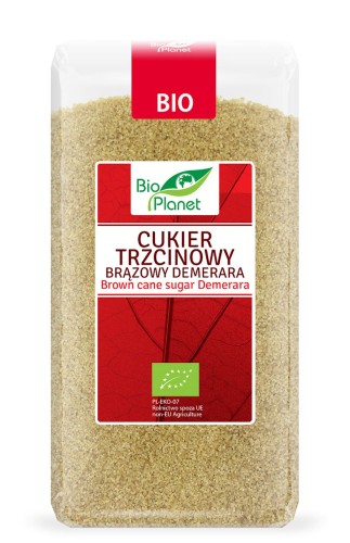 Cukier trzcinowy brązowy Demerara BIO 500 g - Bio Planet