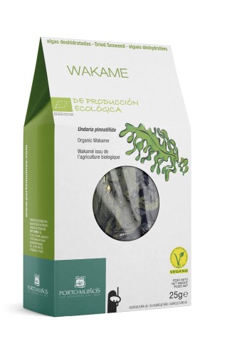 Algi morskie suszone Wakame BIO 25 g - Porto Muinos