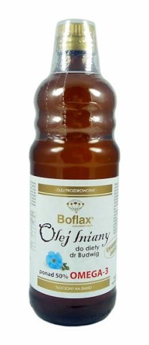 Olej lniany Boflax do diety dr Budwig 0,5 l - Instytut WNiRZ