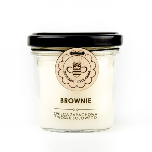 Brownie - świeca z wosku sojowego 120 ml - Miodowa Mydlarnia