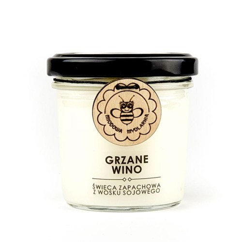 Grzane Wino - świeca z wosku sojowego 120 ml - Miodowa Mydlarnia