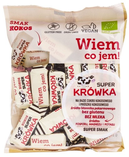Krówki kokosowe bezglutenowe BIO 150 g - Super Krówka