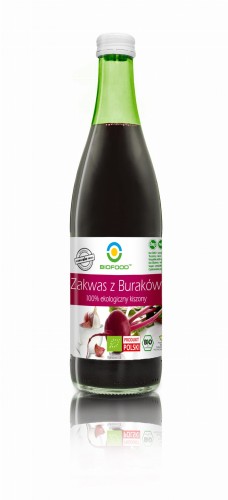 Zakwas z buraków 100% kiszony bezglutenowy BIO 500 ml - Bio Food