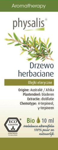 Olejek eteryczny Drzewo Herbaciane Tea Tree BIO 10 ml - Physalis