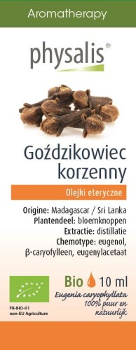 Olejek eteryczny Goździkowiec Korzenny Kruidnagel BIO 10 ml - Physalis