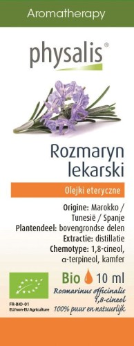 Olejek eteryczny Rozmaryn Lekarski Rosemary BIO 10 ml - Physalis