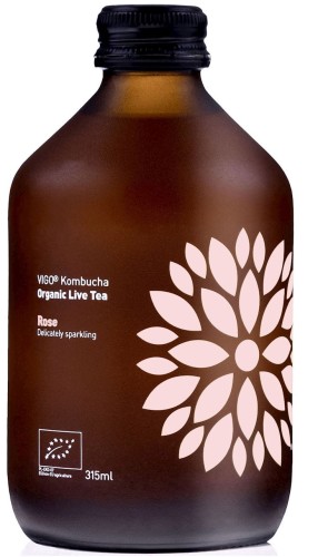 Kombucha Różana organiczna herbata bezglutenowa BIO 330 ml - Vigo