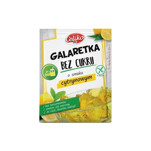 Galaretka bez cukru o smaku cytrynowym bezglutenowe 14 g - Celiko