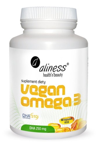 Vegan Omega 3 DHA 250 mg 60 kapsułek vege - Aliness