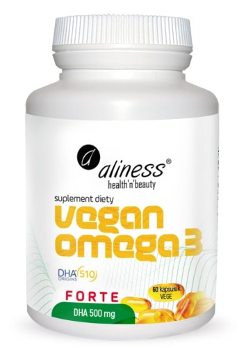 Vegan Omega 3 DHA 500 mg 60 kapsułek vege - Aliness