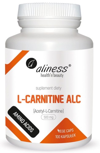 L-Carnityne ALC 500 mg 100 kapsułek vege - Aliness