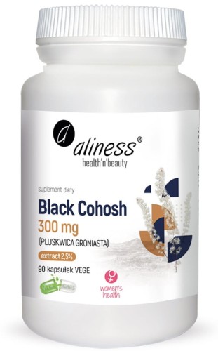 Black Cohosh Pluskwica groniasta 300 mg 90 kapsułek - Aliness