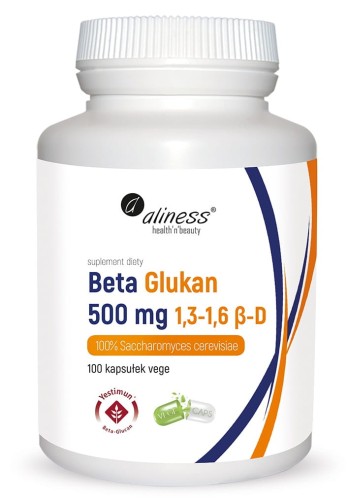 Beta Glukan Yestimun® 1,3-1,6 β-D 500 mg 100 kapsułek vege - Aliness