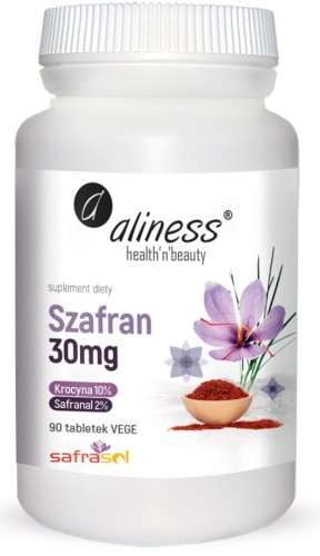 Szafran Safrasol™ 2%/10% 30 mg 90 tabletek vege - Aliness