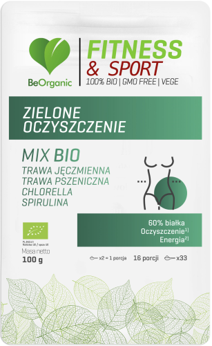 Fitness & Sport Zielone oczyszczenie mix BIO 100 g - BeOrganic