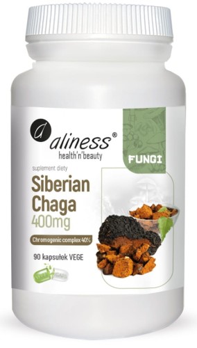 Siberian Chaga ekstrakt 400 mg 90 kapsułek vege - Aliness