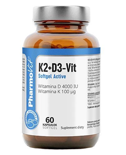 K2 + D3 Vit Softgel Active 60 kapsułek - PharmoVit