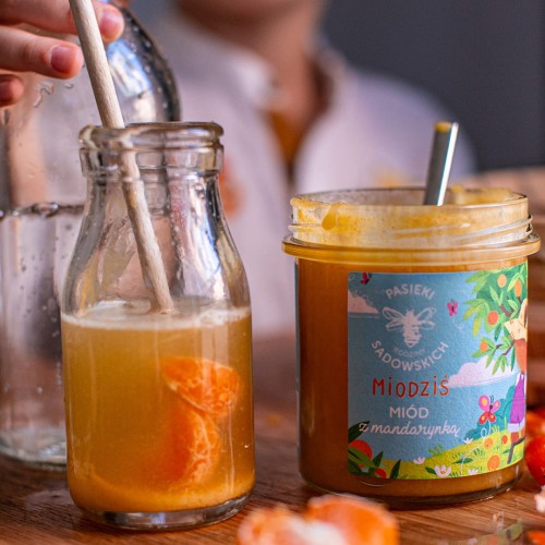 Miód z mandarynką Miodziś 430 g - Pasieki Rodziny Sadowskich