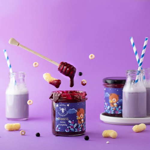 Miód z jagodą Miodziś 430 g - Pasieki Rodziny Sadowskich