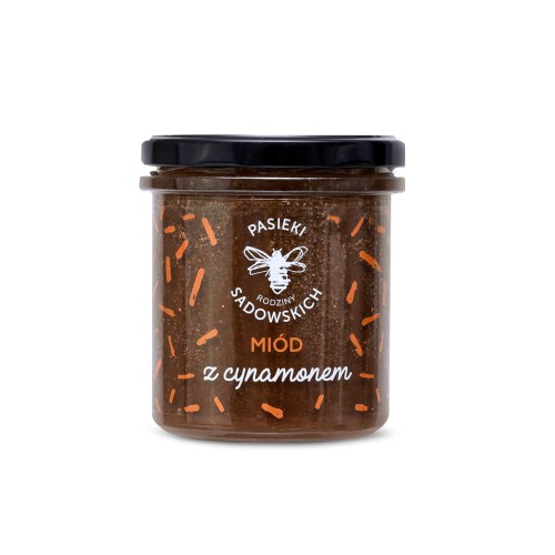 Miód z cynamonem 430 g - Pasieki Rodziny Sadowskich