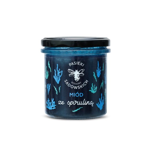 Miód ze spiruliną 430 g - Pasieki Rodziny Sadowskich
