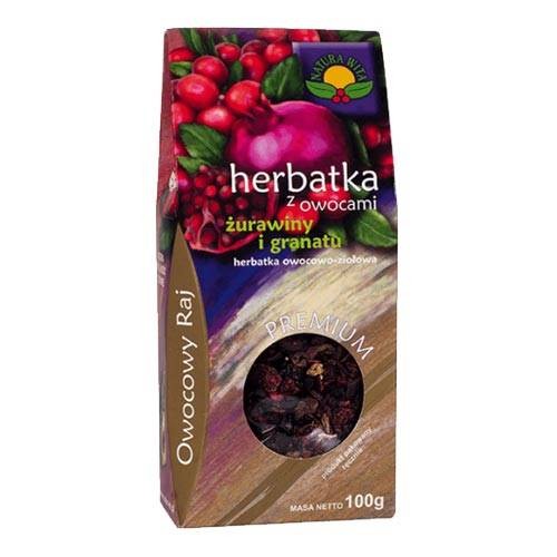 Herbatka z owocami żurawiny i granatu 100 g - Natura Wita