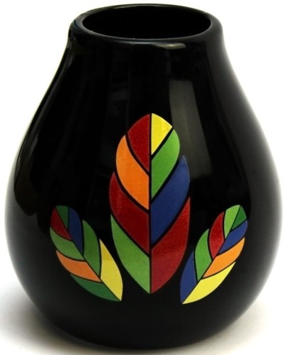 Matero ceramiczne Luka Hoja Black 350 ml - Organic Mate Green