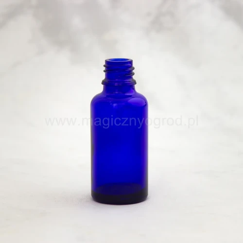 Butelka z niebieskiego szkła gwint 18 mm 30 ml - Nanga