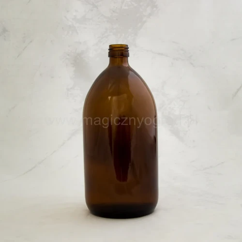 Butelka z brązowego szkła gwint 28 mm 1000 ml - Nanga