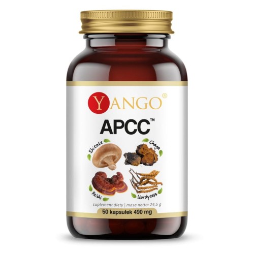APCC™ Reishi, Shitake, Kordyceps, Chaga 50 kapsułek roślinnych - Yango