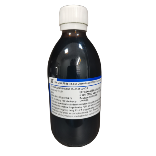 Płyn Lugola - jodyna roztwór wodny 1% 250 ml - Stanlab