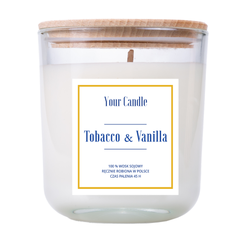 Świeca zapachowa sojowa Tobacco & Vanilla (tytoń i wanilia) 300 ml - Your Candle